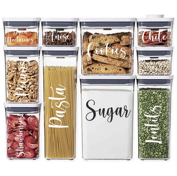 Pantry decals, kitchen, canister decals - Picture 2 of 2